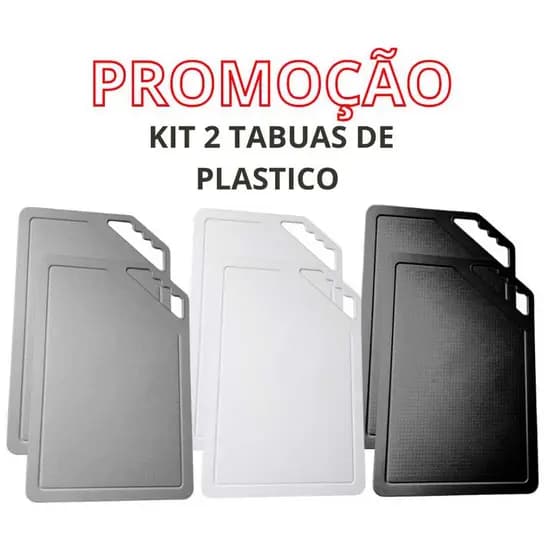 Kit 2 Tábua Para Corte De Carne De Plástico Cozinha
