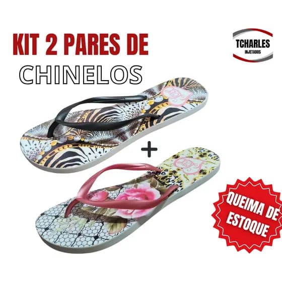 PROMOÇÃO KIT 2 Pares de Chinelo ESTAMPAS SORTIDAS DIVERSAS CORES- Direto de Fabrica