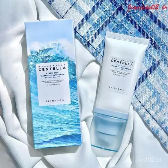 Protetor Solar Facial 50ml SPF50+ Madagascar Centella PA+ com Sérum Hidratante Hyalu-cica, Bloqueador Solar Anti-UV, Cui