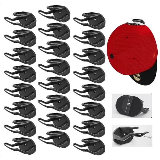 48/24pcs chapéus ganchos de parede ganchos chapéus armazenamento sem perfuração forte