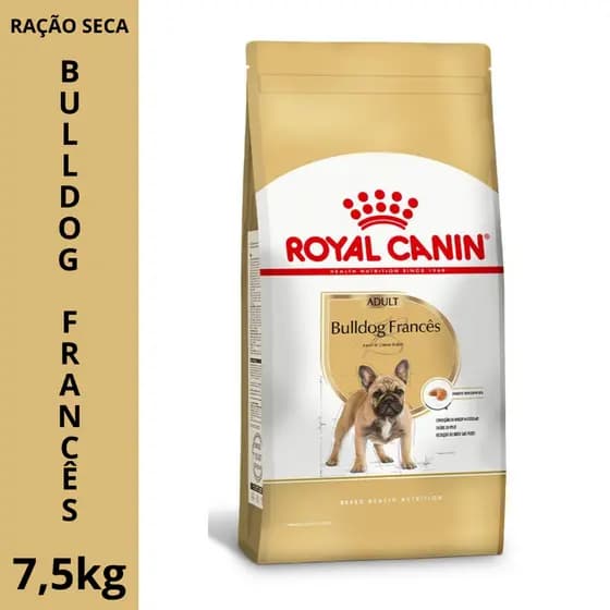 Ração Royal Canin Bulldog Francês Adulto 7,5kg Super Premium Raças Específicas