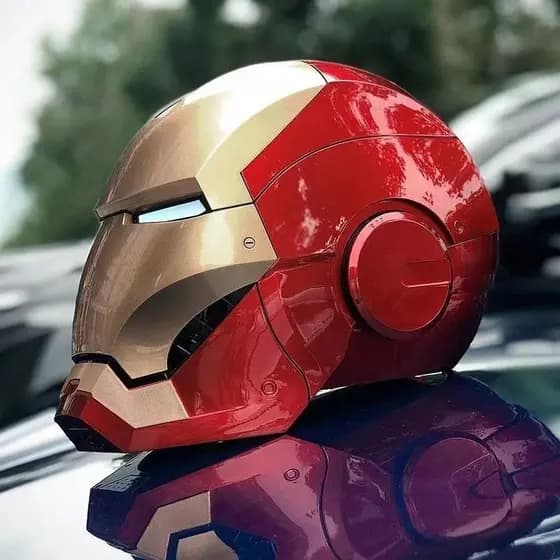 Capacete Brilhante do Homem de Ferro 1:1 Máscara de Cosplay MK5 Jarvis Luvas de Arma Transformáveis com Luz Brinquedo In