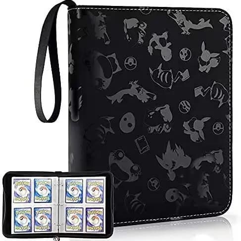 Álbum de 4 Bolsos 25/50 Páginas Pokémon Clip Brinquedo Coleção de Jogos Pasta Suporte para 200-400 Cartões Exibição de A