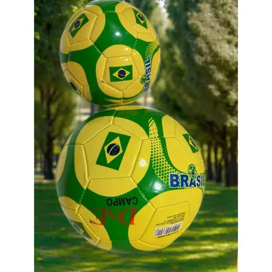 Kit com 5/10 /15 /Bola de Futebol Infantil Campo com Estampa do Brasil, pequeno Nº 2 ou grande Nº 5 brasil