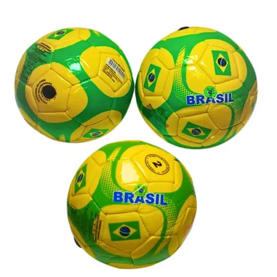 kit 20 / 25 /30/ 40 /50/ Bola de Futebol Infantil Campo com Estampa do Brasil bfv 240 bola pequeno numero 2