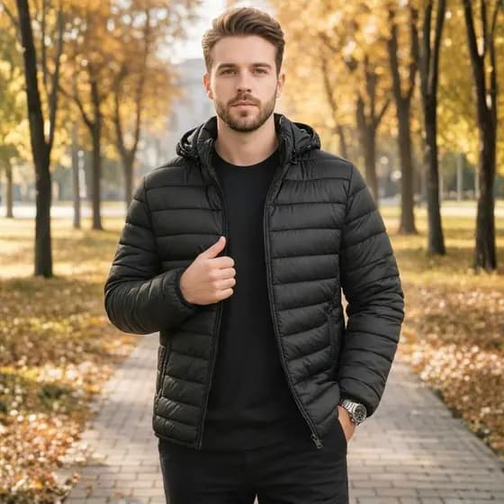 Jaqueta Puffer Bobojaco Corta Vento Nylon Masculino Gominho, Jaqueta Quente e Confortável, Qualidade Premium