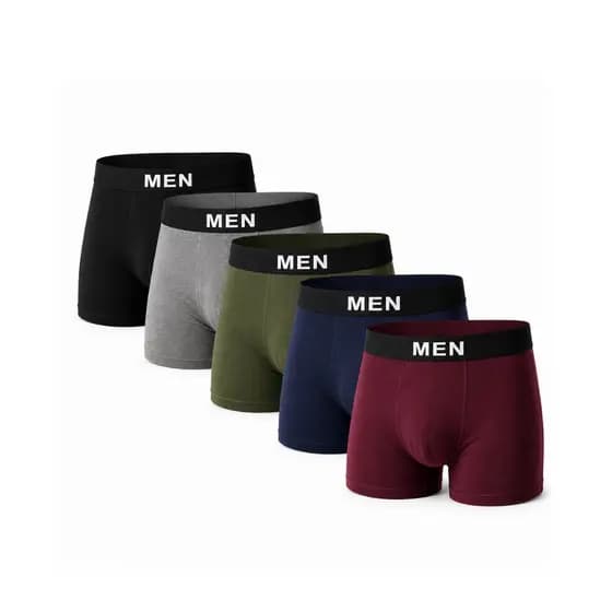 Kit 5 Cuecas Boxer com Toque Macio cueca masculina Sem Marcar cueca de microfibra para adulto