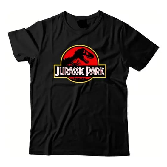 Camiseta Estampa Jurassic Pack Filme Dinossauro Camisa 100% Algodão - Envio Imediato - VS Shopp
