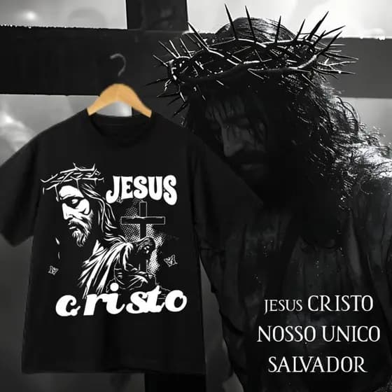 camiseta cristã jesus Cristo estilo que expressa sua fé 100%algodão