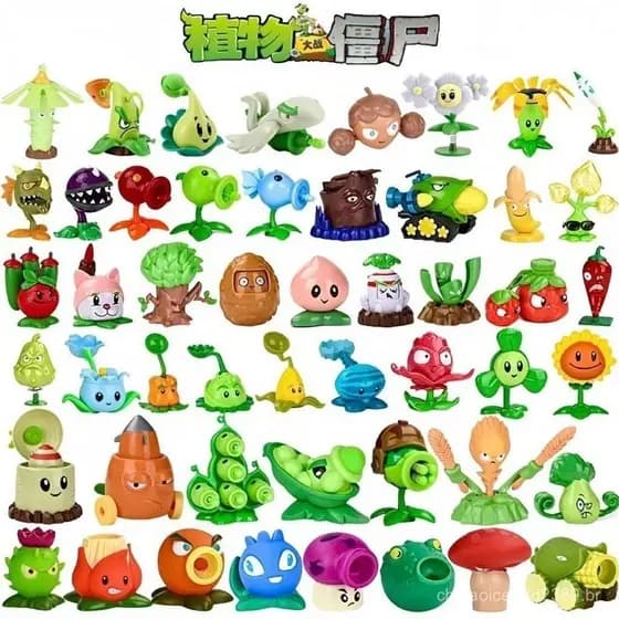 Plantas Um granel vs . Bonecas da Série Zombies Toys De Goma Dura