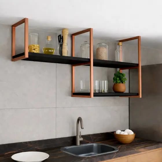 Nicho Cozinha Sala Estilo Industrial Reforçada Ferro E Mdf