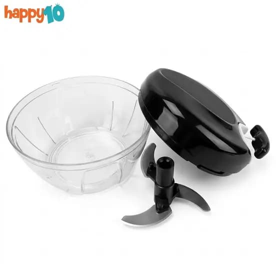 Processador de Alimentos Manual 500ml com 3 Lâminas Inox Triturador Cortador Picador Cebola Cozinha