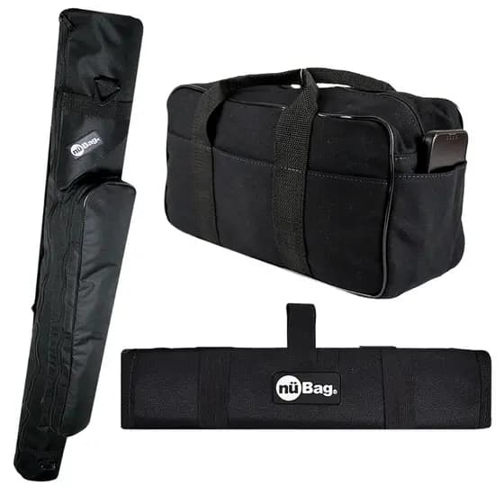 Kit Jogo De Bolsas Para Pesca Com Porta Varas 150cm Porta Anzol E Bolsa De Mão NüBag Pronta Entrega