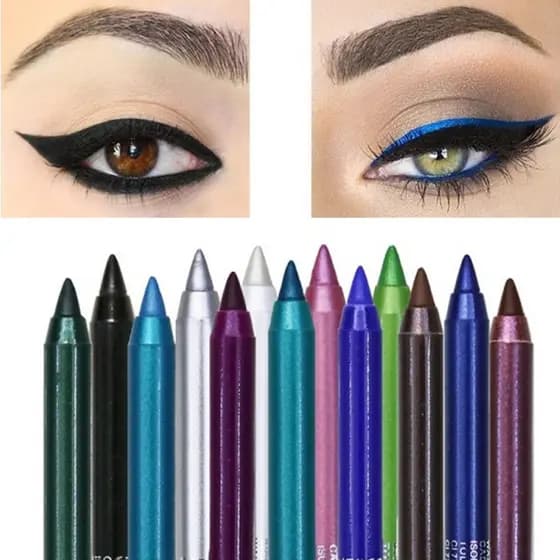 Kit Delineador 14 Cores Profissional Alta Pigmentação Cor Intensa Ideal Para Maquiagem Artística À Prova D'água Para