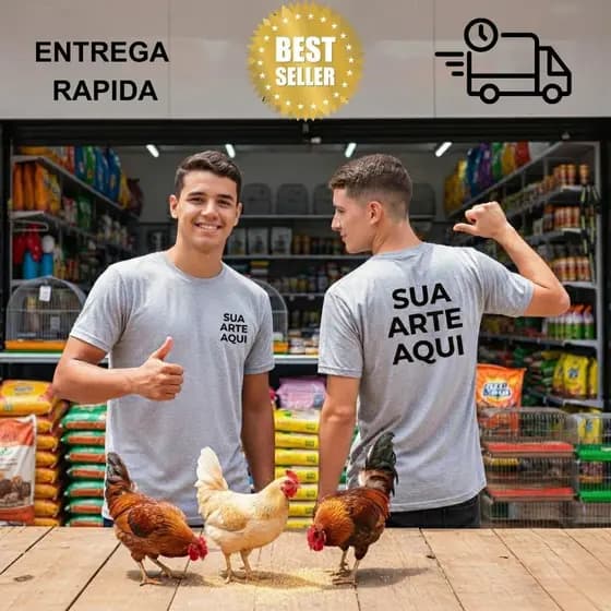 Camiseta Uniforme Personalizada Empresa Poliéster Branca Cinza Rosa Estampa Logo Peito e Costas