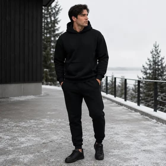 Conjunto Moletom Masculino Casual Premium Capuz e Calça Jogger Conforto e Estilo