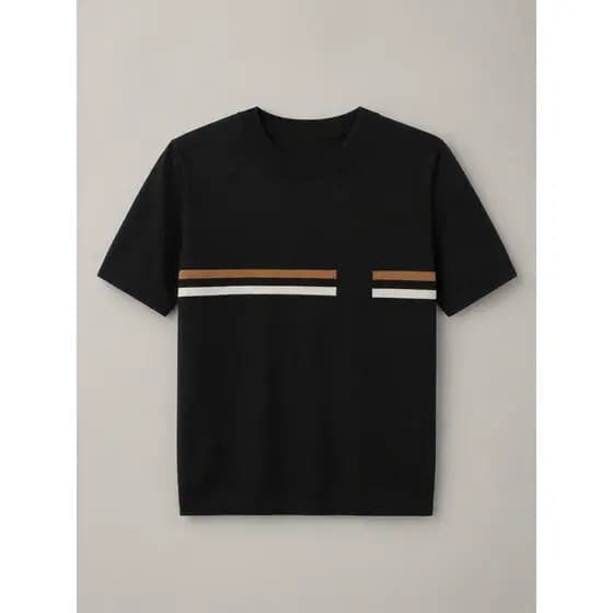 Camisa Basica Masculina Tricot Manga Curta Verão Confortavel 2026