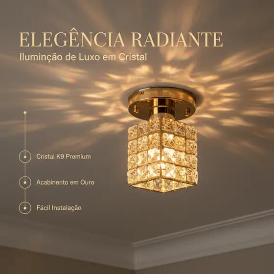 Americano Luminária De Teto Cristal Simplicidade Moderna Corredor Sala De Estar Varanda Quarto