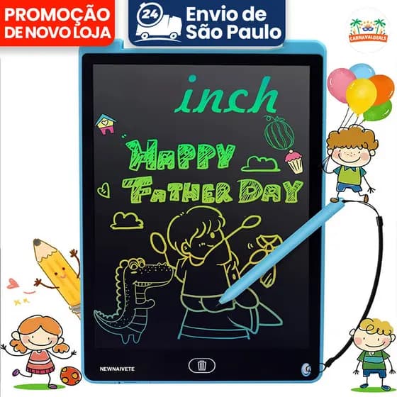 Quadro negro mágico tela LCD prancheta de escrita infantil 28 35 40cm