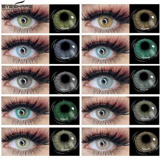 Lentes EYESHARE 1Pair Brasil GIRL Série Novo Produto Coloridas De Contato De Beleza Confortáveis