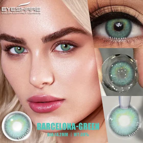 EYESHARE Envio Do Brasil 1 Par De Lentes De Contato Coloridas Para Olhos Verdes Anuais Lindos Alunos Moda