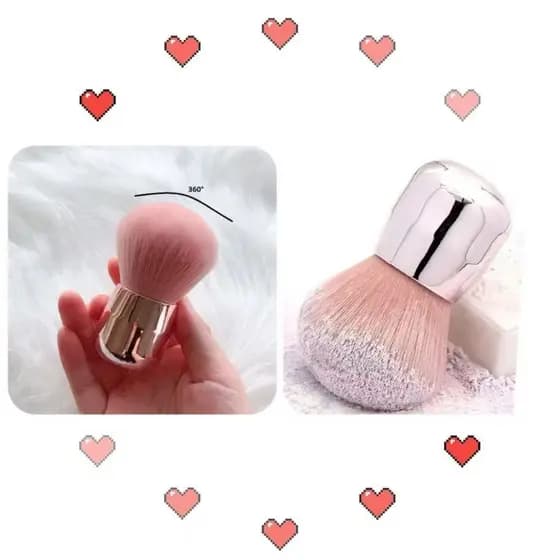 KIT 1/3 PCS Pincel De Maquiagem Facial Pó Blush Base Rosa Kabuki