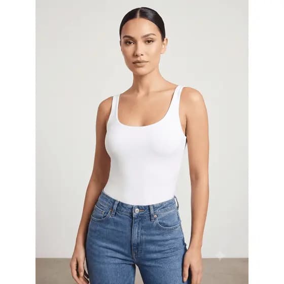 Body Feminino Regata Suplex Premium Basico Bori Casual Slin e Plus Decotado Verão Sem Transparencia