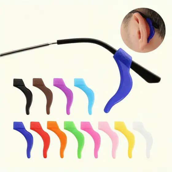 【LOUIE SHARK 2】Ganchos De Silicone Antiderrapantes Para Óculos Disponíveis Em Várias Cores