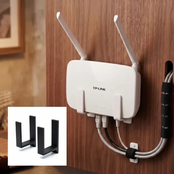 Suporte Roteador De Parede Sem Furos Colante Organizador Wi-Fi Universal