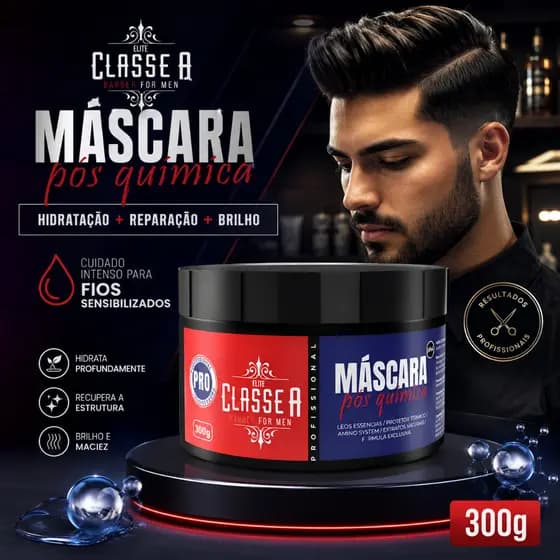 MÁSCARA PÓS QUÍMICA PÓS PROGRESSIVA RELAXA HIDRATA REVIGORA + MACIO 300G CLASSE A