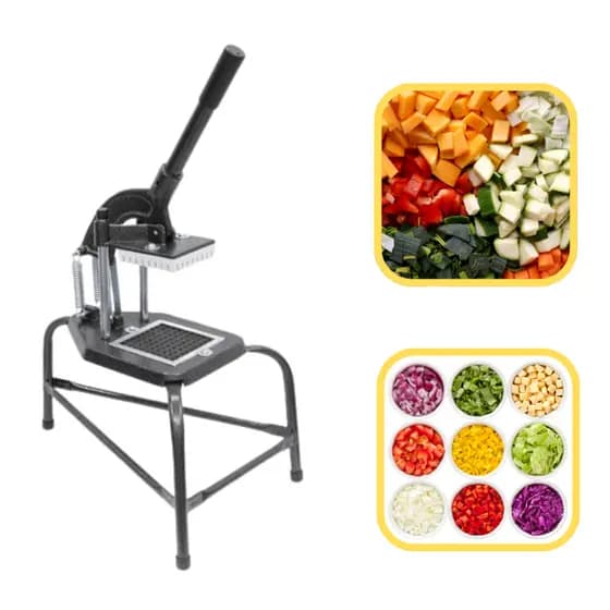 Picador De Legumes Com Tripé Profissional Manual Alumínio Fundido Corte 10mm Cozinha Industrial