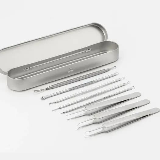 8 Peças Kit Removedor de Cravos Ferramenta Extrator de espinhas comedone