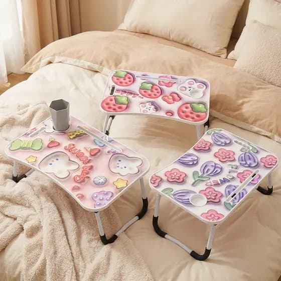 Mesa Notebook Cama Home Office Portátil Apoio Suporte Dobrável Multiuso Computador
