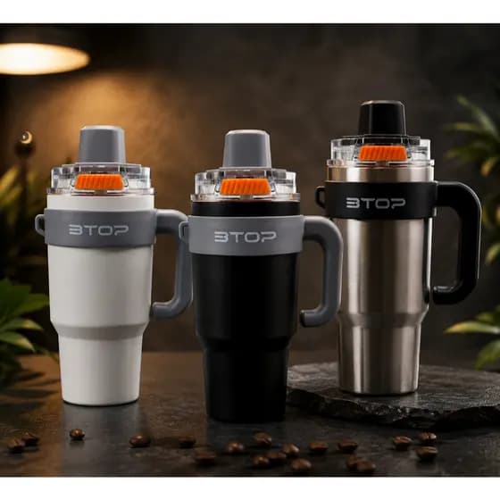 COPO TERMICO 1200ML COM COADOR ALÇA E TRAVA LANÇAMENTO