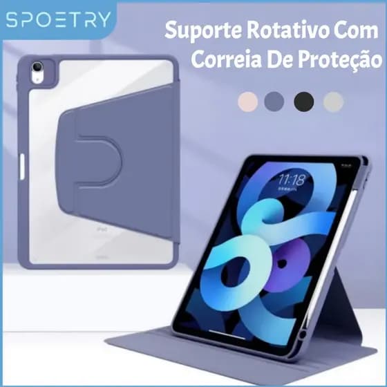 Suporte Rotativo Com Correia De Proteção De Placa Plana De 360 ° Para IPad Air 11 13 M2 PROM 4 Air 4 5 10.9 IPad 8 9