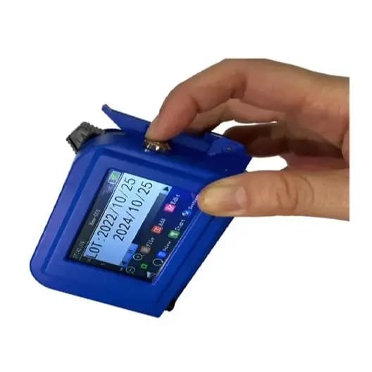 Impressora Datador Inkjet Manual Mini Portátil Logotipo com cartucho de tinta solvente secagem rapida