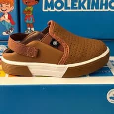 Mule Infantil Molekinho Menino Bege e Areia 2136.6454 Fácil de Calçar e Super Confortável