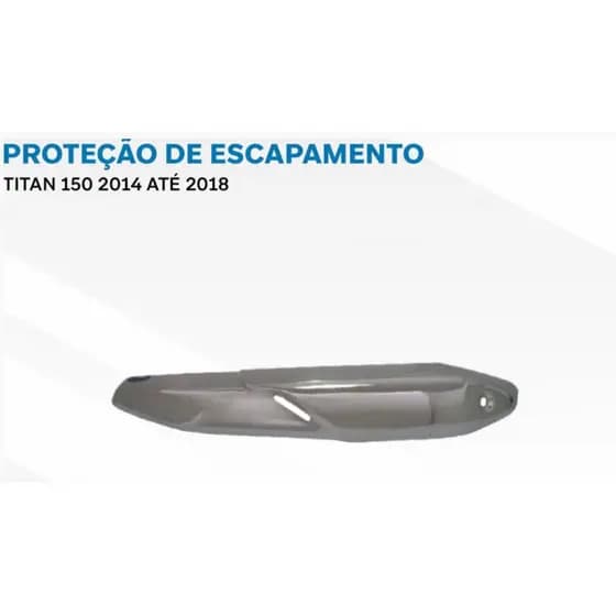 Proteção de Escapamento CG 150 2014/2018 + Cordão Chaveiro Motoboy Motoqueiro