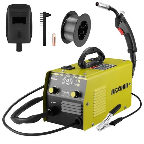 Máquina De Solda MIG 100A Eletrodo Professional Sem Gás 220V Monofásica Tecnologia IGBT Desoon