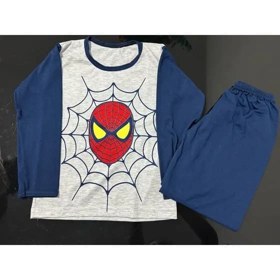 Pijama longo infantil masculino do homem aranha