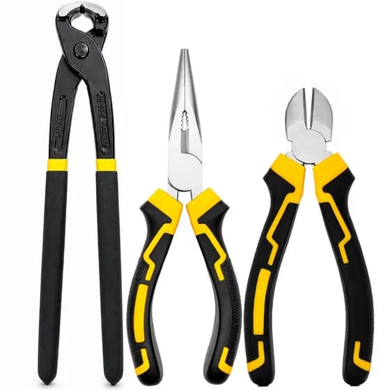 Kit Ferramentas Turquesa 8" + Alicate de Corte e Alicate Bico 6 Pol Isolado Profissional