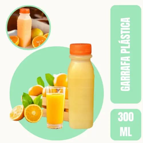 Garrafa Plástica Descartável com tampa 300ml, 500ml, para Sucos/Agua De Coco/Caldo De Cana