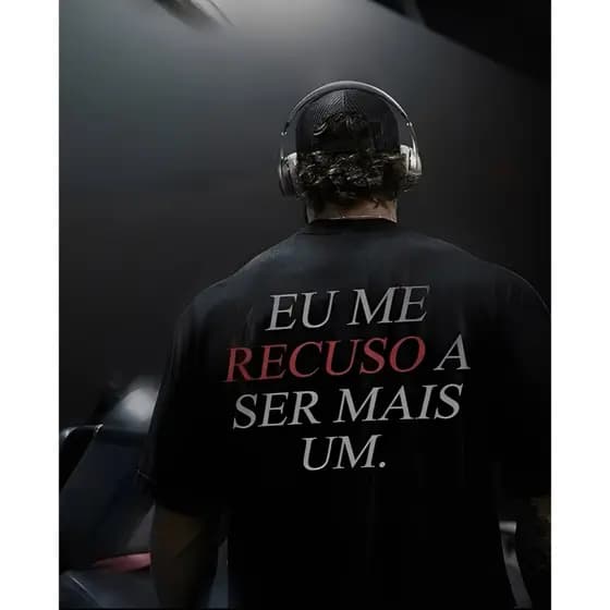 Camiseta Camisa Treino Fitness Gym Camisa Maromba Tshirt 100% Algodão Academia Musculação Me Recuso