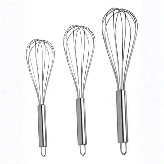 Kit 3 Fouet Inox Batedor Ovos Claras Massas Alta Qualidade