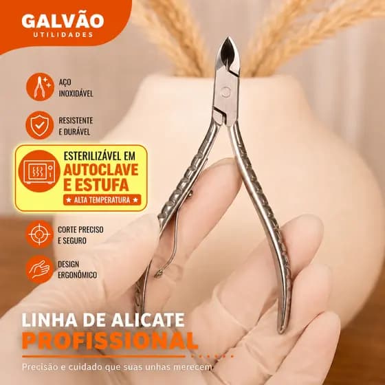 Kit 5/4/3/2 Alicates Unha AFIADO Profissional Premium Cutícula Manicure Ferramenta Pedicure Esmaltac