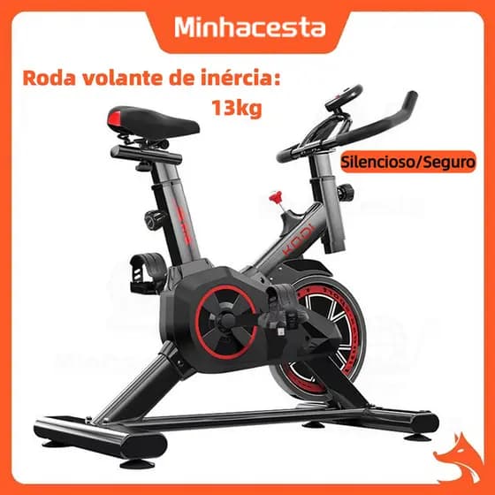 Bicicleta Spinning WCT Fitness com Sensor Cardíaco Suporta até 120kg Exercício em Casa Ergométrica