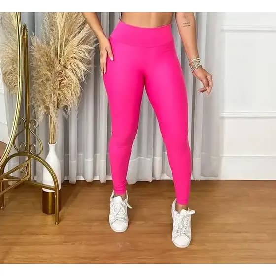 Calça Legging Anti Transparência Grossa Leg academia Cintura alta Lisa Diversas Cores Fitness