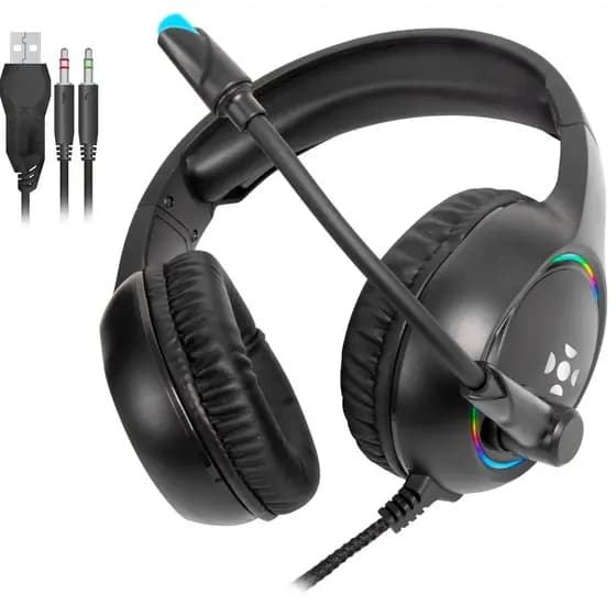 Fone Headset Gamer Holt P2 RGB Fortrek Preto