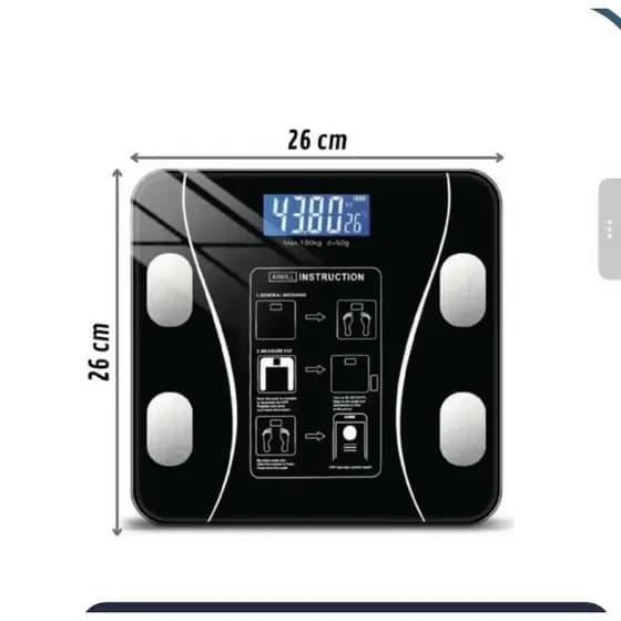 Balança Corporal Bioimpedância Profissional Bluetooth Balança Digital até 180kg Resultado no Celular