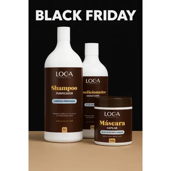 PROMOÇAO DE BLAK FRIDAY - Kit Mascara de Hidatração 500GR + Shampoo 1L + Condicionador 1L